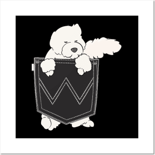 Dog in Pocket Shirt Posters and Art